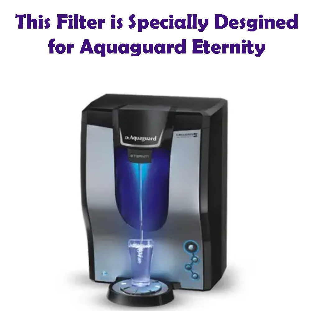 Bareeze Pure Filter Kit for Aquaguard Eternity Water Purifier Carbon Block and Threaded PP Filter Prefilter Cartridge for Aquaguard Eternity