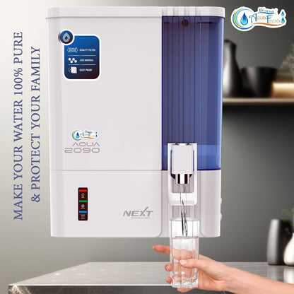 Aqua 2090 RO+UV+TDS+Alkaline Water Purifier – 10L (Premium Metallic Blue)