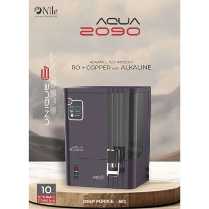 Aqua 2090 RO+UV+TDS+Alkaline Water Purifier (10L) – Premium Metallic Deep Purple