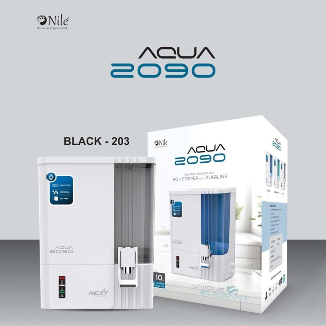 Aqua 2090 RO+UV+TDS+Alkaline Water Purifier (Premium Metallic White) - 10L