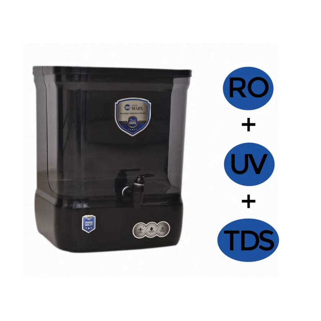 Aqua Mars RO+UV+TDS Water Purifier 9L (Premium Metallic Black)